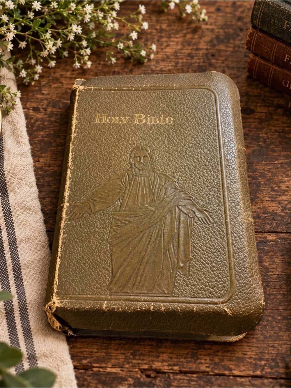 Holy Bible Golden Key Edition KJV National Publishing 1949 Rare